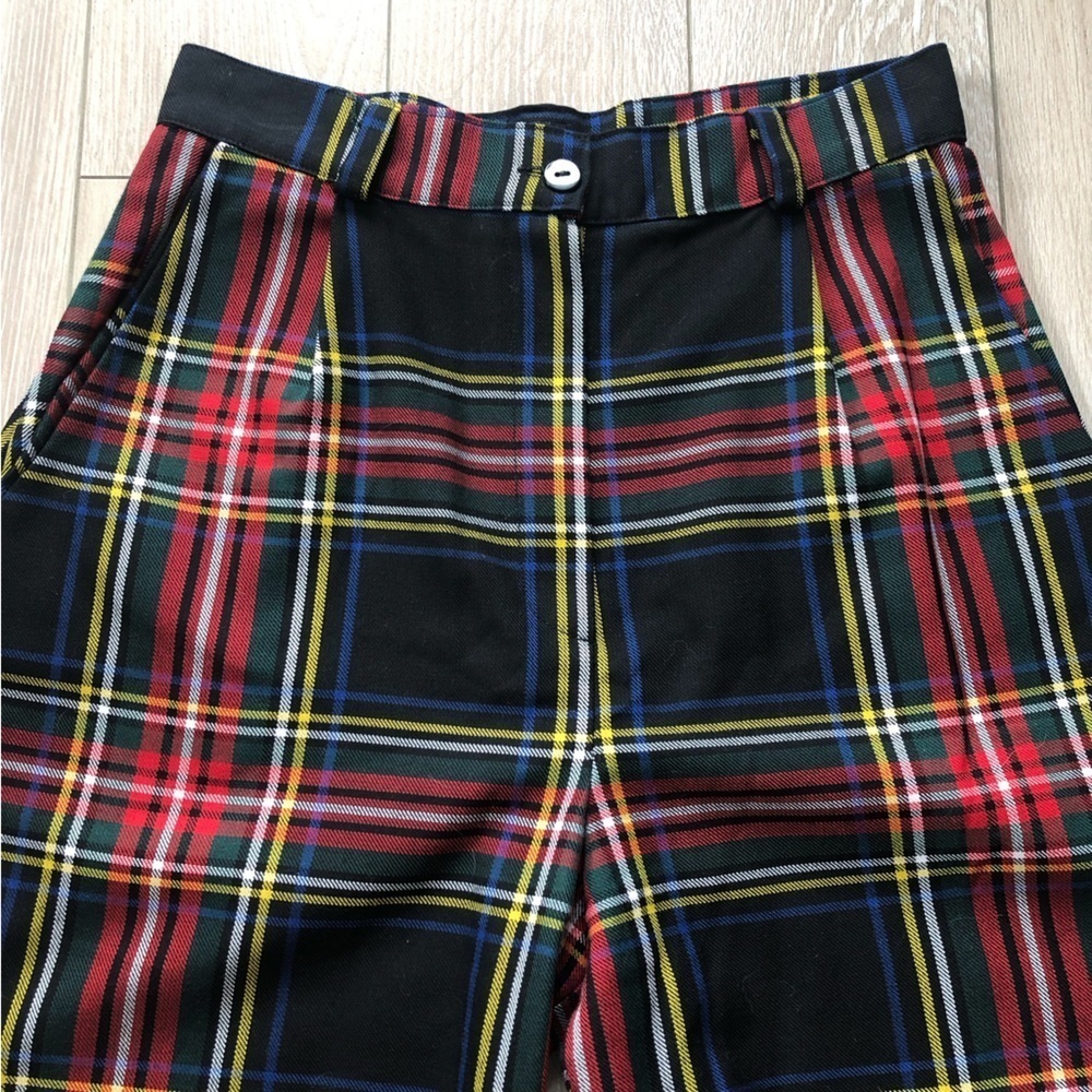 LTT Love Too True Tartan Tapered Trousers in Black Women’s Size S Made in the UK - Picture 4 of 11